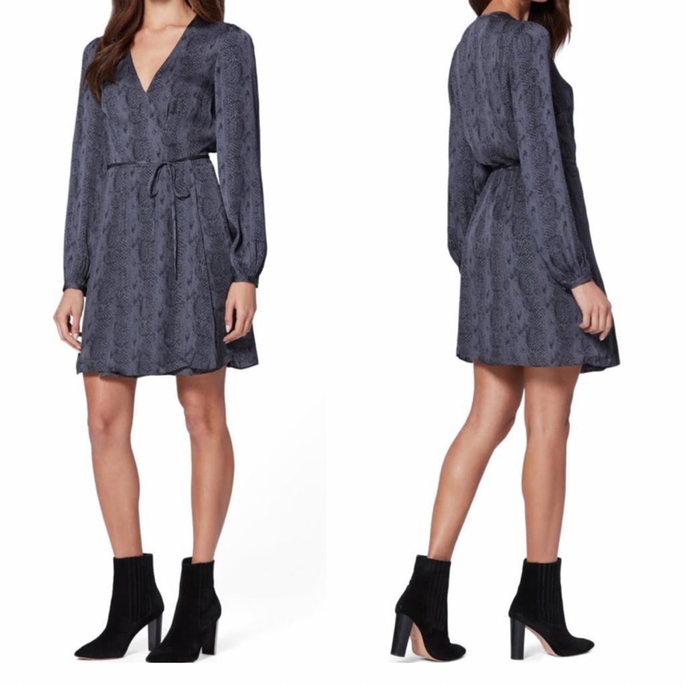 NEW! PAIGE Dark Night Sonoran Snake Wrap Dress